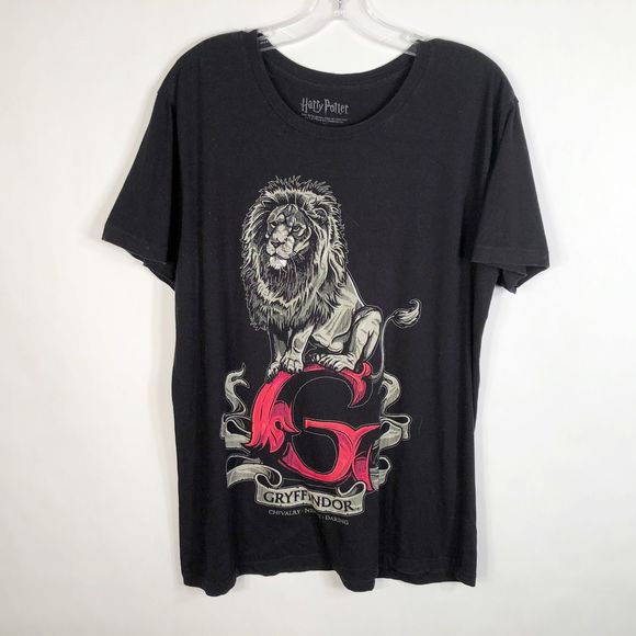 Harry Potter Tops - Harry Potter Large Shirt Gryffindor Black 1207